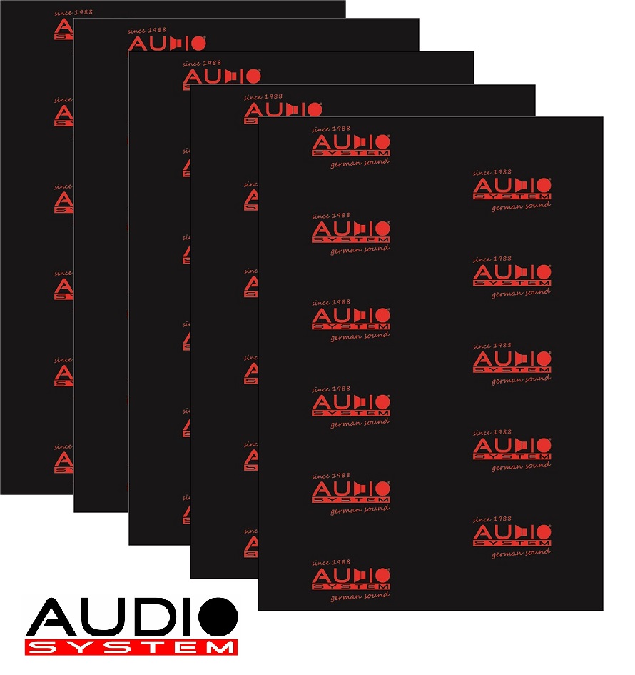 AUDIO SYSTEM ALUBUTYL 2000 EVO ALUBUTYL Dämmmaterial mit starker Aluschicht - 5 Stück  = 0,75 m²