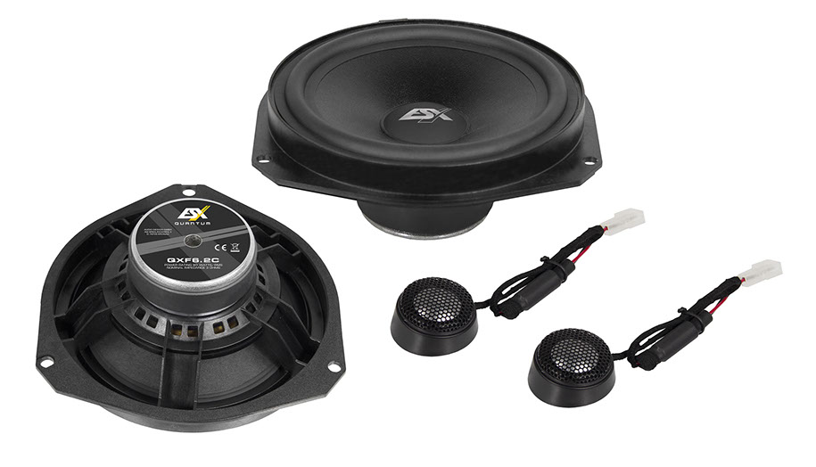 ESX QXF6.2C 16 cm (6") 2-Wege Komponenten Lautsprecher System für Fiat Ducato, Citroen Jumper, Peugeot Boxer, Ford Ka