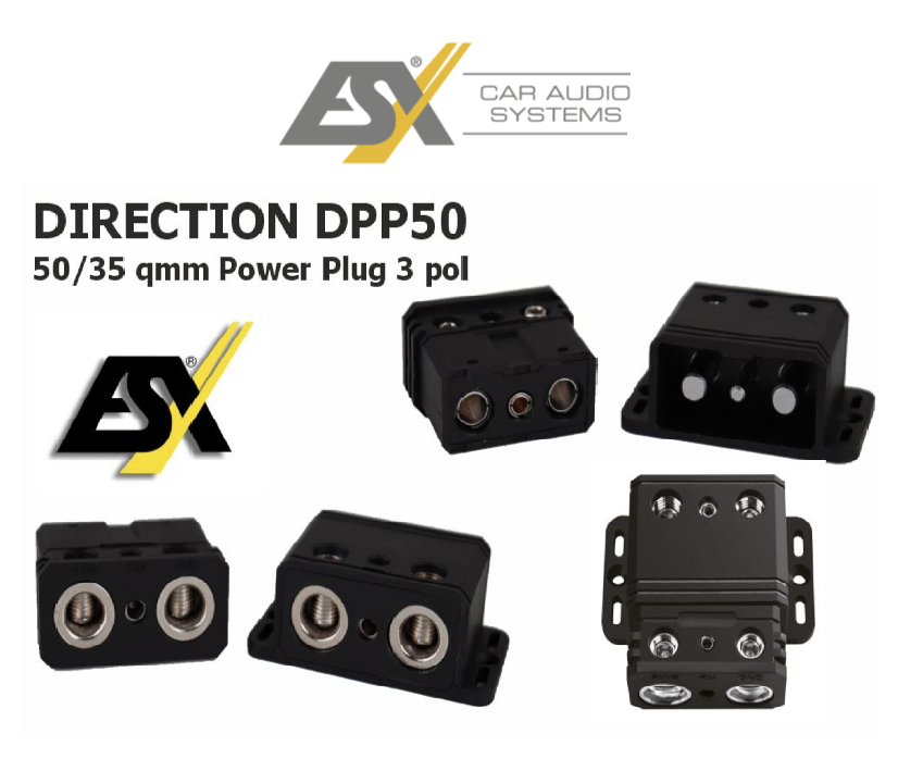 ESX DPP50 Steckverbinder für 50 mm² Stromkabel und Anschluss für das Remote-Kabel