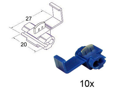 RTA 151.402-0 Abzweigverbinder blau 20mm x 27mm