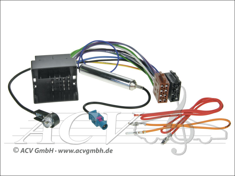 ACV 1324-1345 Audi / Seat / Skoda / VW ISO con alimentazione phantom 