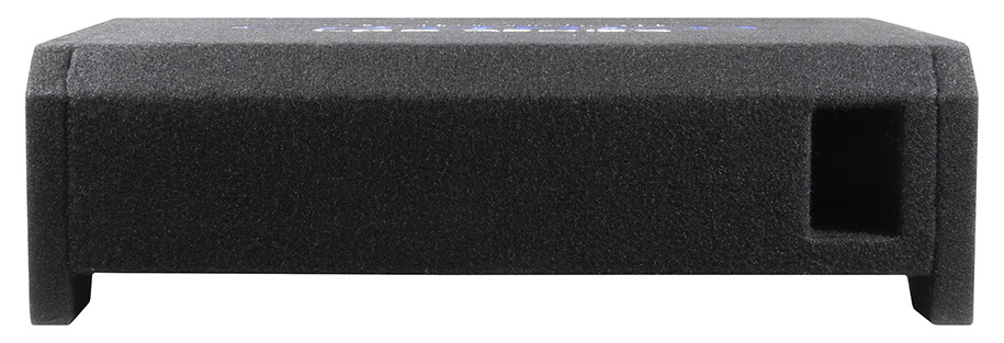 Crunch CBP1000F Basspack Downfire-Bassreflex, 1000 Watt 4-Kanal Verstärker + flache Subwooferkiste 