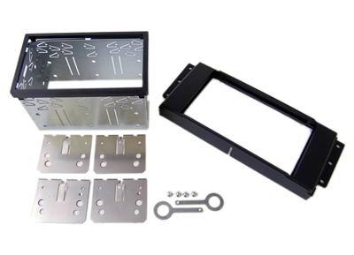 RTA 002.246-0 Doppio DIN Montaggio cornice nera ABS