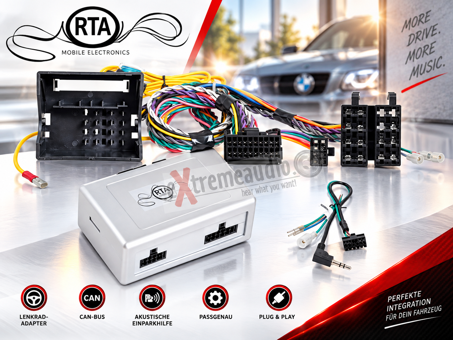 RTA 014.345-0 CAN adattatore del volante + ausiliario di segnalazione acustica, la BMW Serie 1 ( E87 ) 3 ( E90 / E91 ) CAN-bus con Fakrast