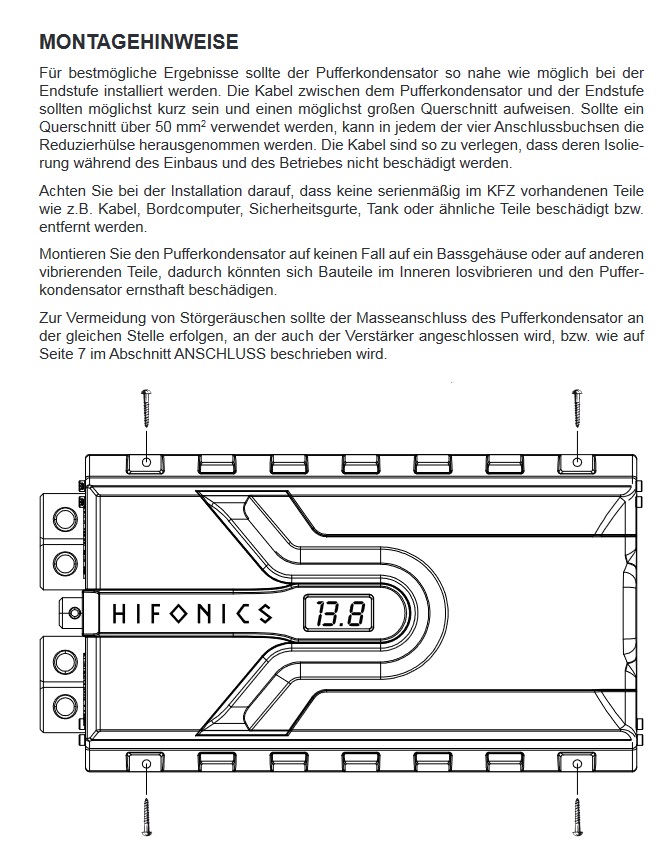 Hifonics ZXT10.0 Powercap 10 Farad Hybrid-Pufferkondensator