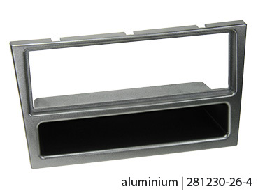 ACV 281230-26-4 Opel Doppel-DIN Blende mit Ablagefach aluminium