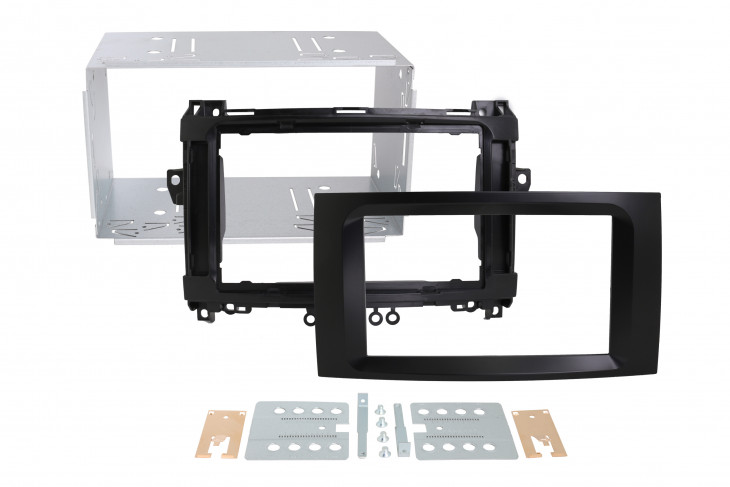 RTA 002.063P1-0 Doppel DIN Profi Blende für Mercedes-Benz A-Klasse W169, B-Klasse W245, Sprinter W906, Vito 447, VW Crafter 