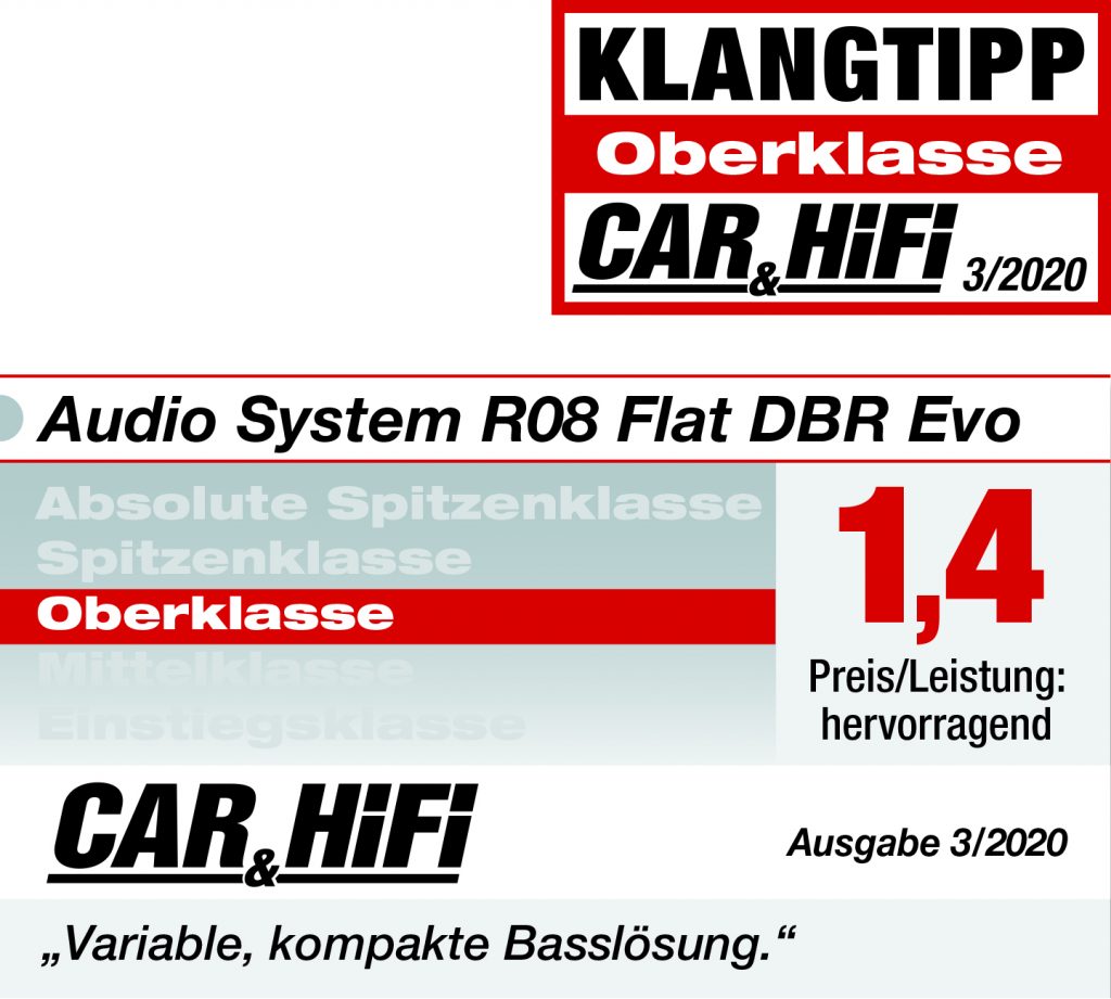 Audio System R 08 FLAT EVO DBR 20cm/8" Bassreflexgehäuse RADION SERIES EVO HIGH EFFICIENT 