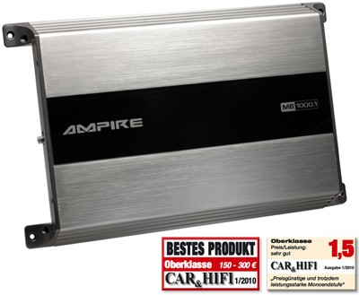 Ampire MB1000.1 Digital Mono Amplifier 1000 Watt 1000.1 MB 