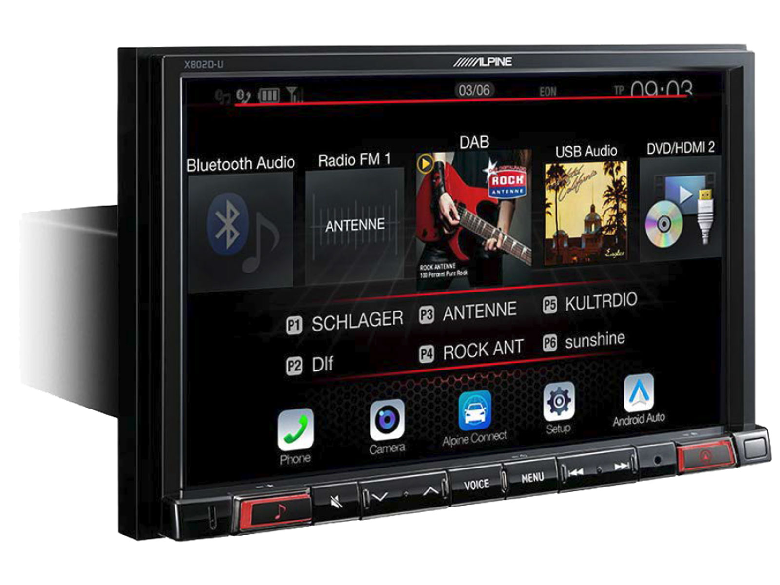Alpine X803D-A3 All in One Navigation mit 7-Zoll Display für Audi A3 (8P/8PA) Facelift, Apple CarPlay 