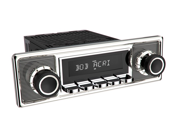 RETROSOUND RSD-BECKER-CHROME-1DAB Komplett Set Autoradio für Oldtimer und US-Cars Oldsmobil mit Zubehör 