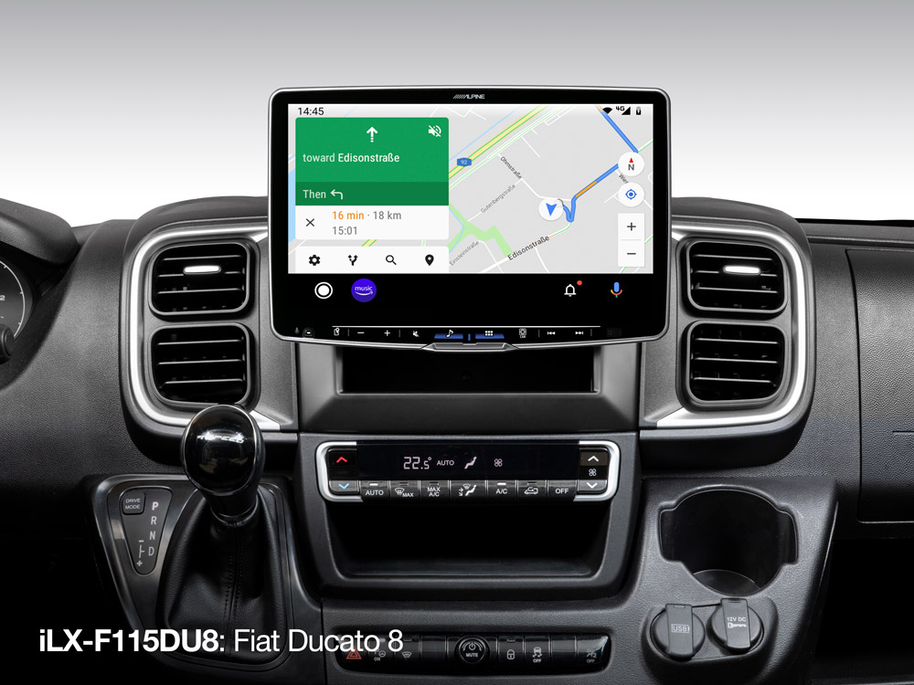 Alpine iLX-F115DU8 Autoradio mit 11-Zoll Touchscreen, DAB+, Bluetooth, für Fiat Ducato III Version 8 ab 2022