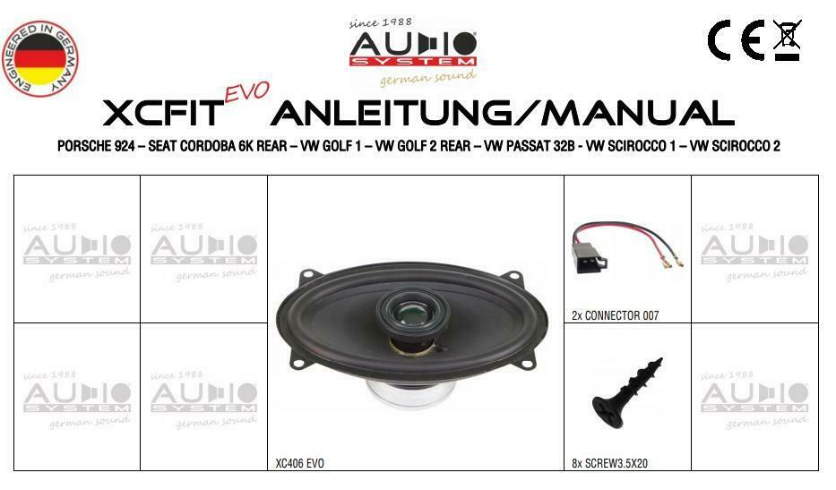 AUDIO SYSTEM XCFIT PORSCHE 924 EVO 85W PERFECT FIT COAX SYSTEM Lautsprecher für PORSCHE 924 1975->