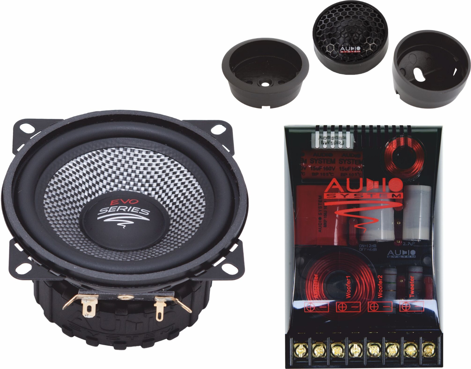 Audio System X 100 EVO 2 X--ion SERIES 10cm 2-Wege System Lautsprecher KICKBASS Compo System 