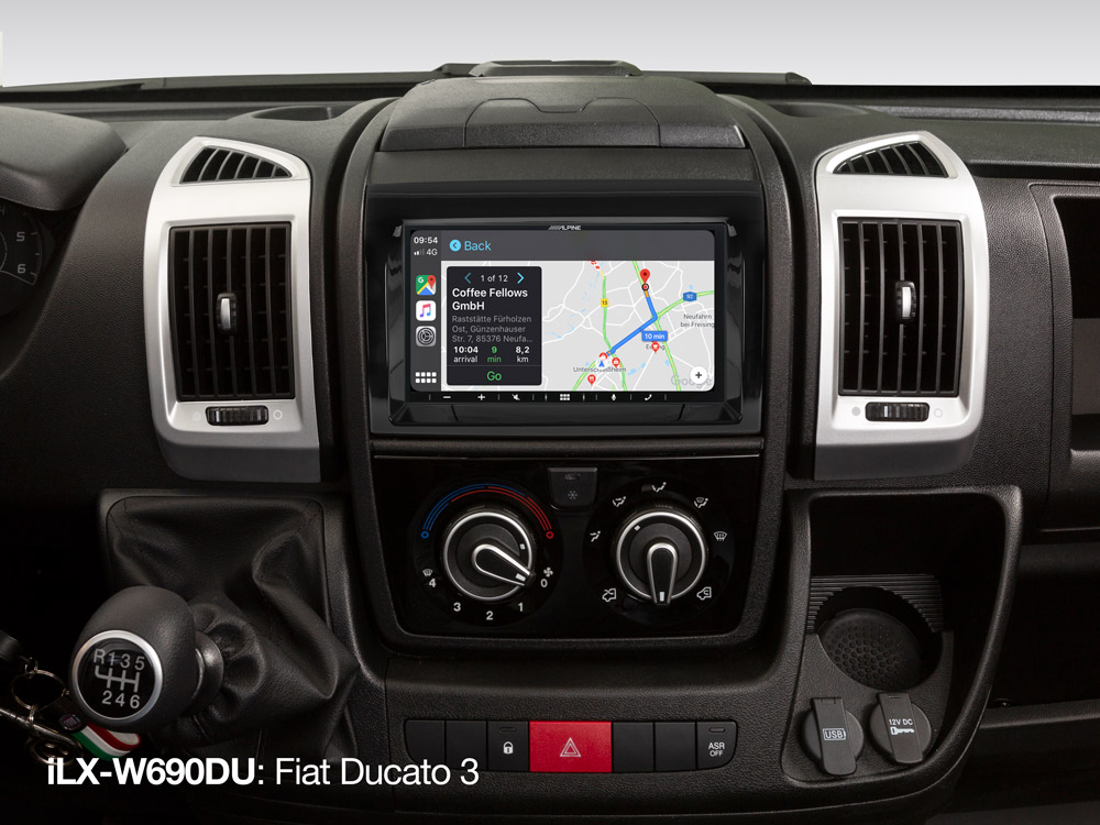 Alpine iLX-W690DU Autoradio und Digital Media Station für Fiat Ducato 3, Citroen Jumper 2, Peugeot Boxer 2, Opel Movano inkl. DAB+, Apple CarPlay und Android