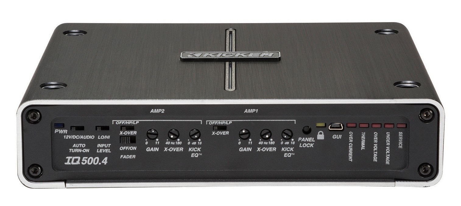 KICKER IQ500.4 Class-D 4 Channel Amplifier mit DSP 4-Kanal Verstärker 500 Watt