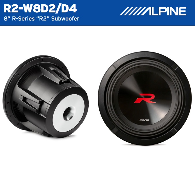 Alpine R2-W8D4 Subwoofer 20 cm (8-Zoll) R-Series 1000 Watt