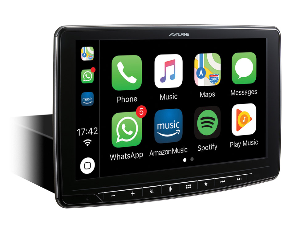 Alpine iLX-F903D Autoradio mit DAB+, 9-Zoll Display mit 1-DIN-Einbaugehäuse, Apple CarPlay und Android Auto Unterstützung