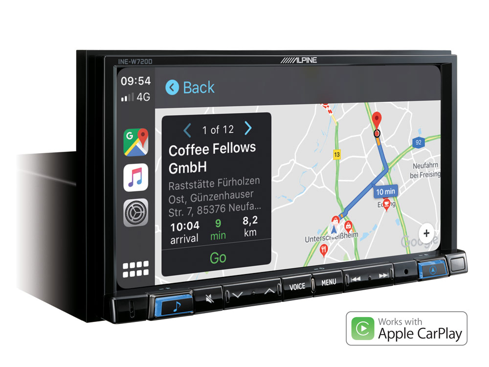 Alpine INE-W720DC Navigationssystem mit DAB+, 7-Zoll Display, Wohnmobil- & LKW-Software vorinstalliert, Apple CarPlay und Android Auto Unterstützung