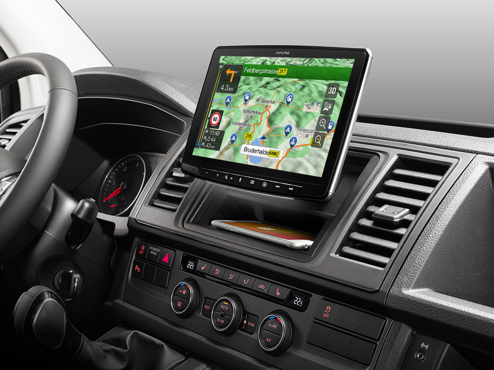 Alpine INE-F904T6 All in One Navigation mit 9-Zoll Display für VW T5, T6, Apple CarPlay und Android