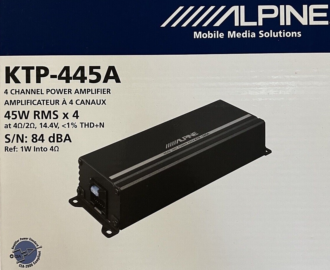 Alpine KTP-445A Headunit Power Pack für Steuergeräte 4 Kanal Verstärker Amplifier 400 Watt
