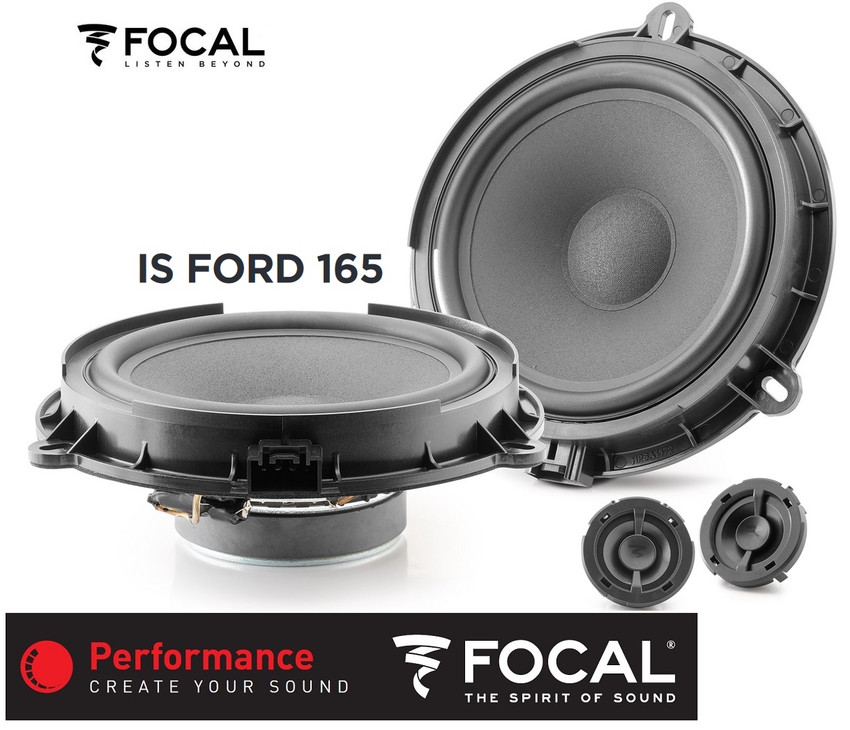 Focal IS FORD 165 spezifisches 2-Wege Lautsprecher 16,5 cm Kombo System kompatibel mit Ford, Mazda, Lincoln - Focal ISFORD165