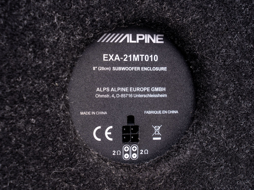 Alpine SWC-W84S907 Subwoofer kompatibel mit Mercedes Benz Sprinter 3 (VS30) 907/910 2018 ->