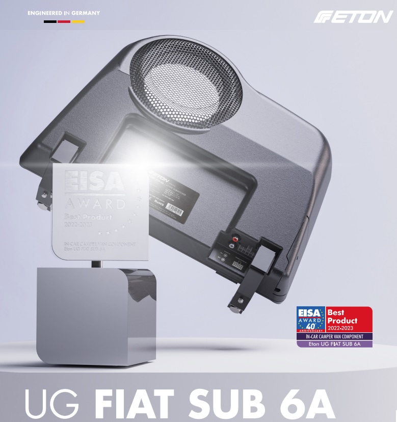 ETON UG FIAT SUB 6A Aktivsubwoofer kompatibel mit Fiat Ducato III (Serie 7 + 8), Peugeot Boxer II, Citroen Jumper II, Dodge Ram ProMaster und Iveco Daily (VI + VII)