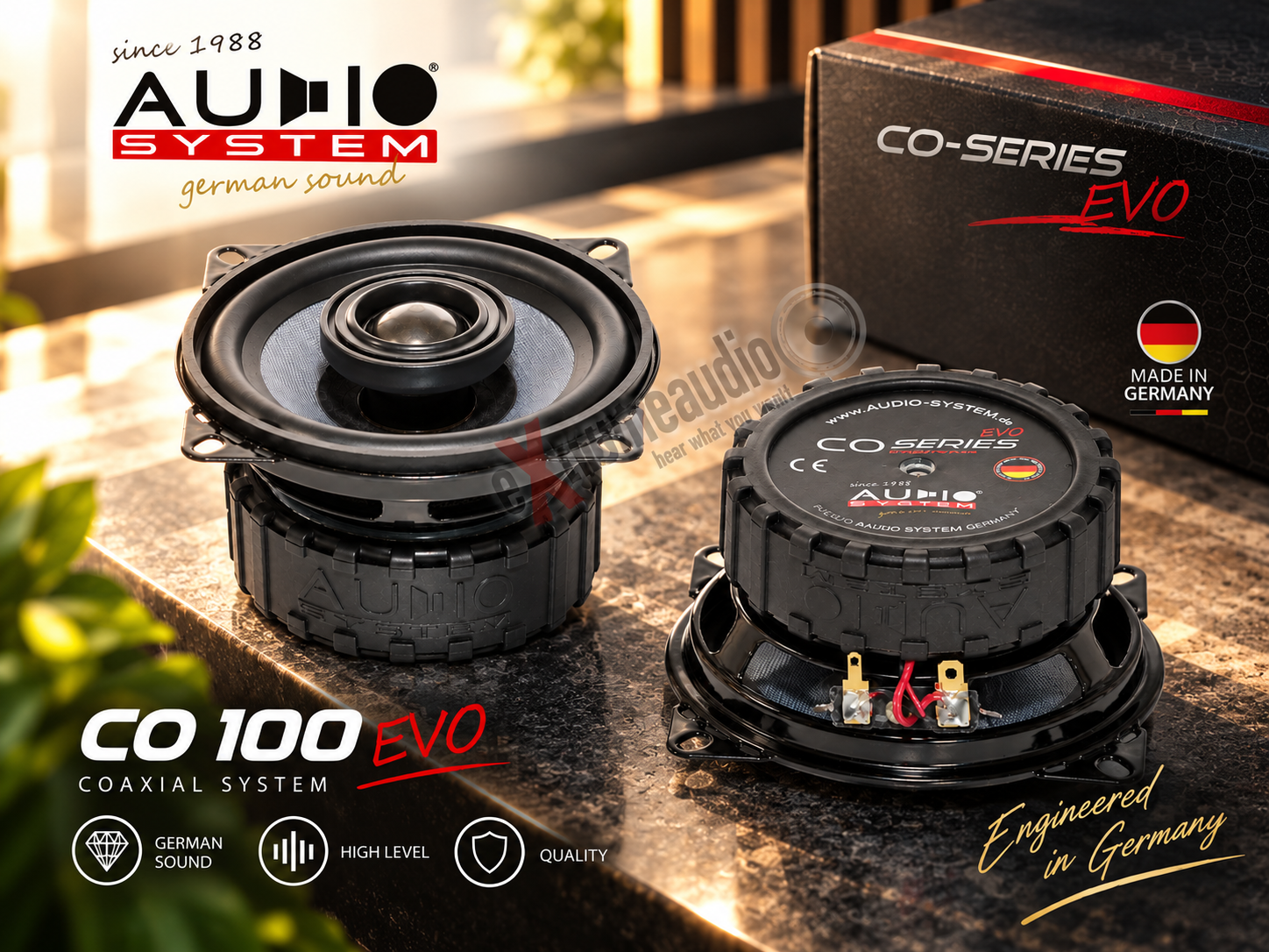 Audio System CO 100 EVO 10 cm High Level Coaxial Lautsprecher System 110 Watt