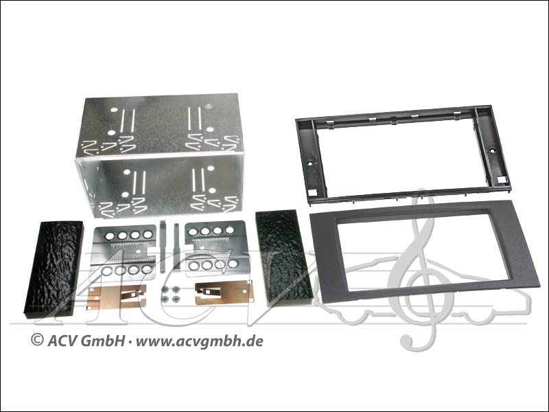 Double-DIN kit di installazione Ford gomma Touch 2005 -> Nero 