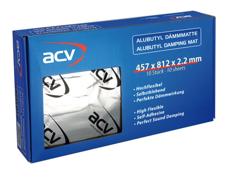 ACV 30.1236-10 Alu butile isolante tappeto ( 457 x 812 x 2,2 mm) 10 articoli