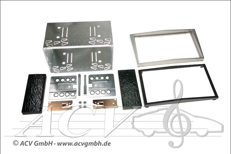 Doppel-DIN Einbaukit Rubber Touch Opel 2004-> champagner