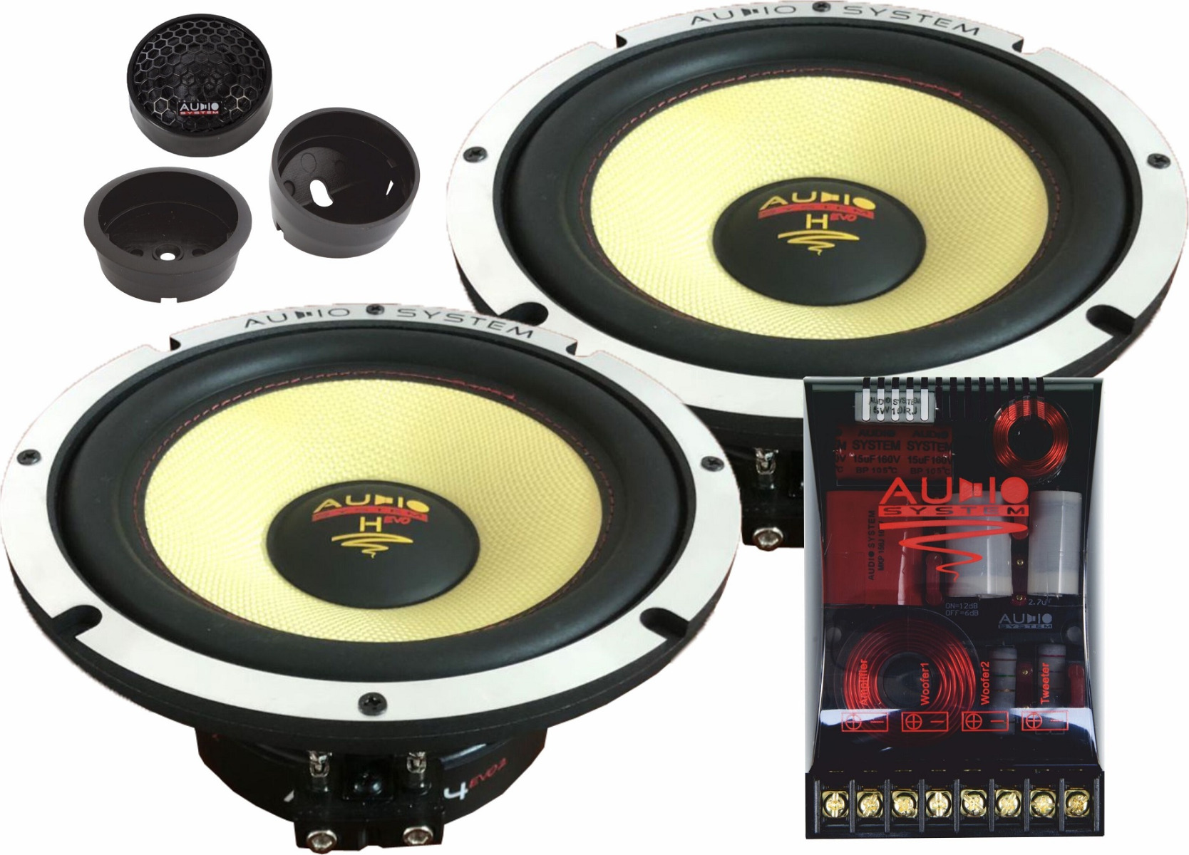 Audio System H 165 EVO 2 Helon SERIES 2-OHM 16,5cm 2-Wege System EXTREM KICKBASS Lautsprecher