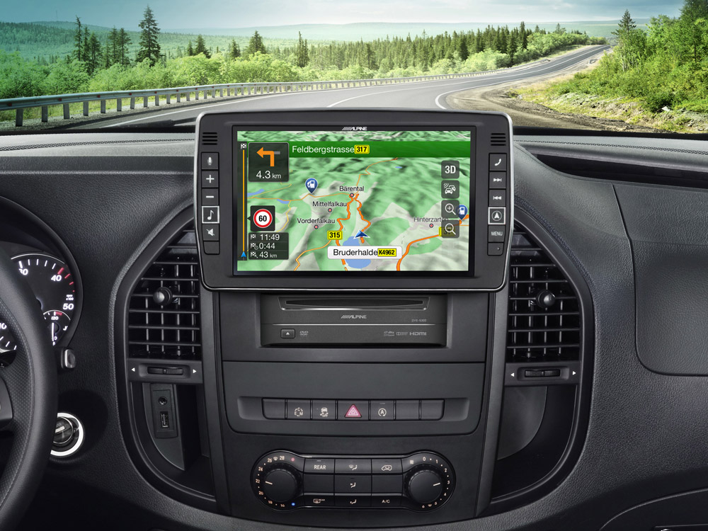 Alpine X903D-V447 23 cm (9-Zoll) Premium-Infotainment-System für Mercedes Vito (447) mit Navigationssystem, Apple CarPlay und Android Auto Unterstützung