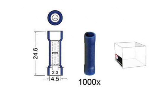 RTA 151.416-3 Butt Splice, BLUE 2.3-4.5 mm in 1000 Pack