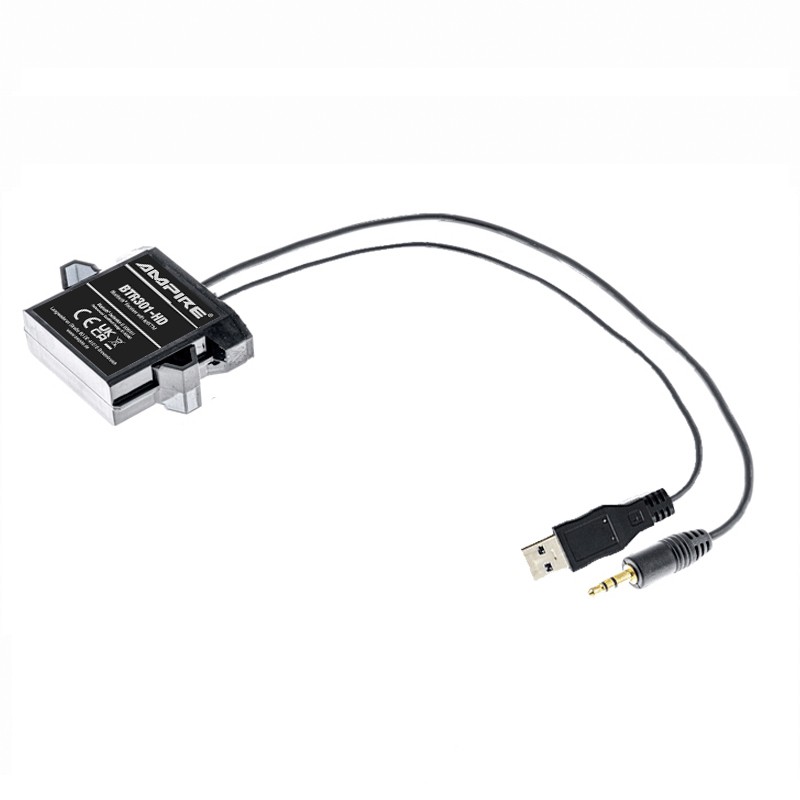 Ampire BTR301-HD Bluetooth Audio Empfänger mit 3.5mm Klinkenstecker, USB-A