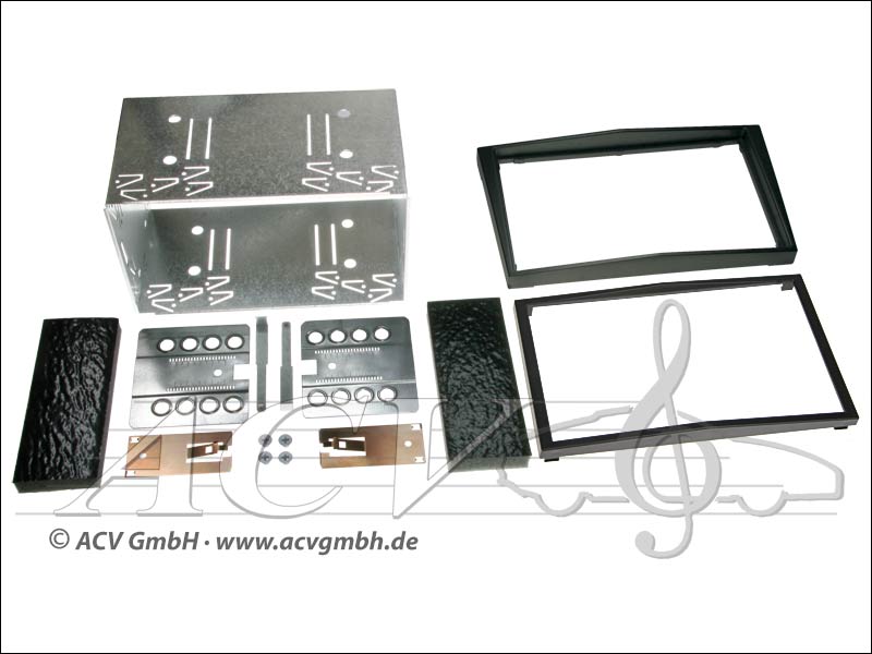 Doppel-DIN Einbaukit Rubber Touch Opel 2004-> Farbe: schwarz