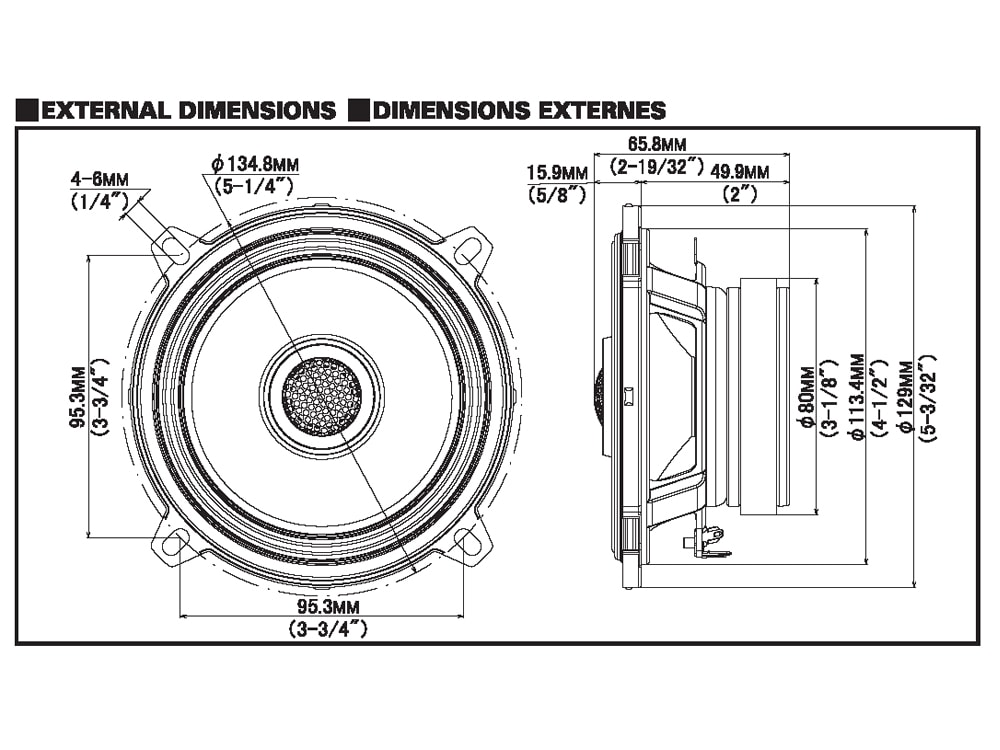 Alpine S2-S50 13 cm (5.25") 2-Wege Koaxial Lautsprecher 170 Watt - 1 Paar S-Series