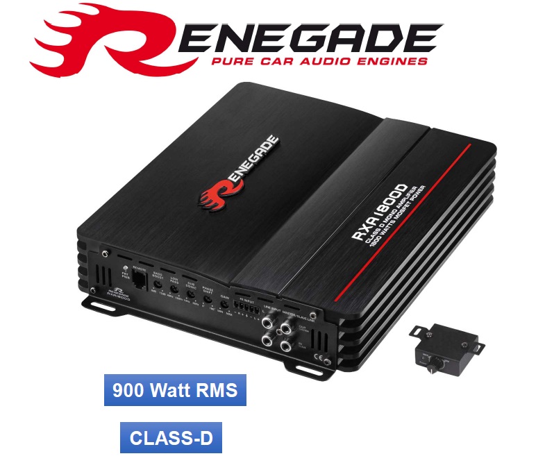 RENEGADE RXA 1800D Digital Monoblock 1-Kanal-Class D Digital Verstärker 1800 Watt