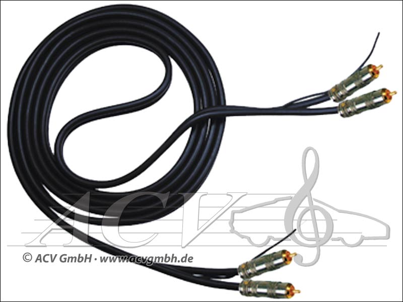 ACV 30.4960-250 RCA Cable Black Line 2,50 m 2 channel 