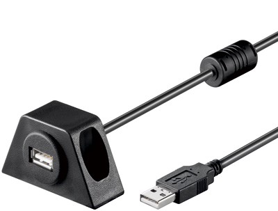 AMPIRE XUB200 USB-Einbaubuchse mit 200cm Kabel XUB 200