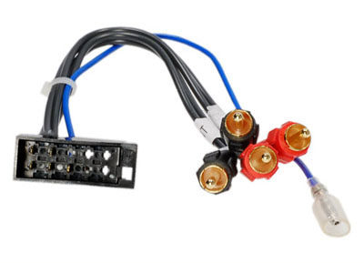 RTA 003.022-0 Adapter, Low Level, ISO 10-polige Buchse auf 4 Chinch Stecker