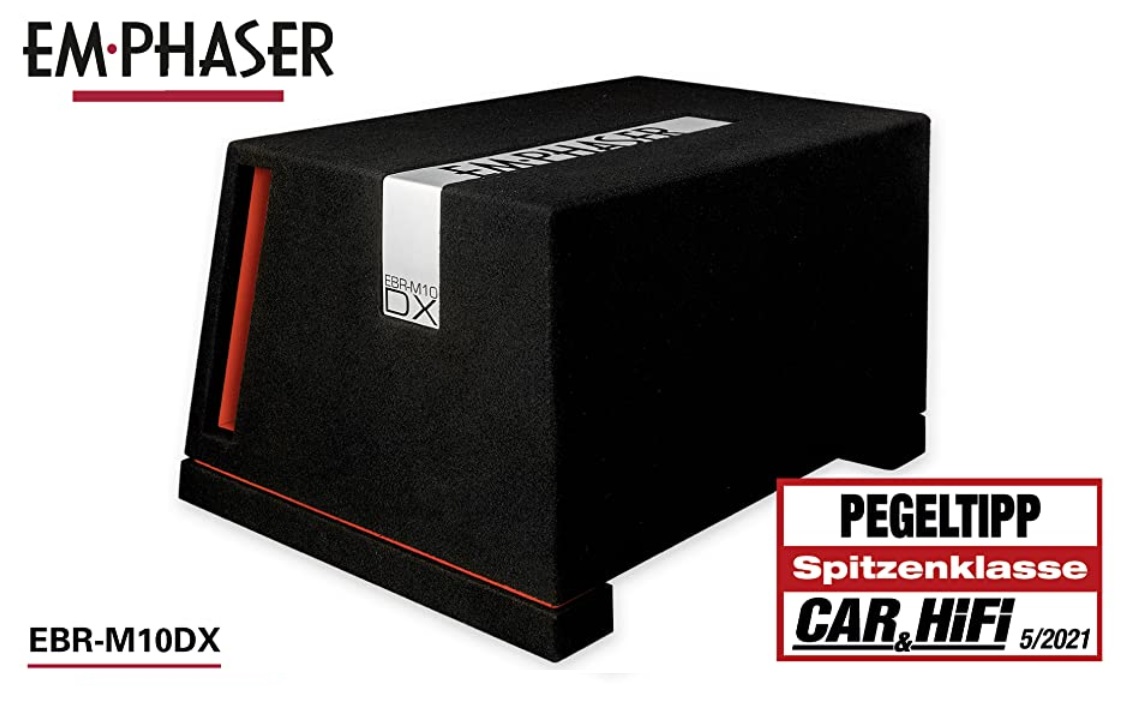 EMPHASER EBR-M10DX Monolith Bassreflex-Gehäuse Druckvoller 25 cm / 10 Zoll Subwoofer 1000 Watt