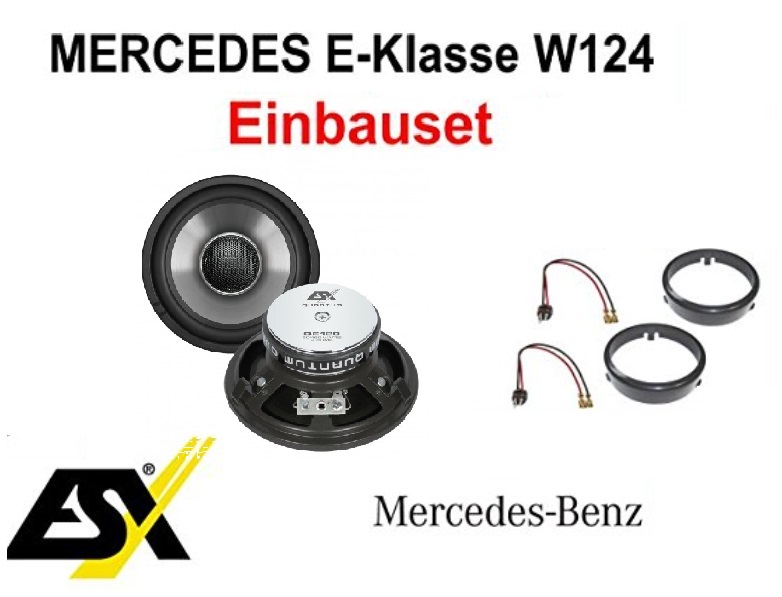 Heck Lautsprecher Set ESX QE120 für Mercedes E-Klasse W124 1984 - 1997  1Paar