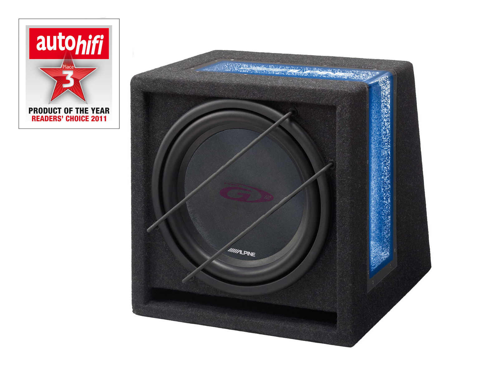 Alpine SBG-844BR Bassreflex Subwooferbox 20 cm (8-Zoll) Subwoofergehäuse 400 Watt