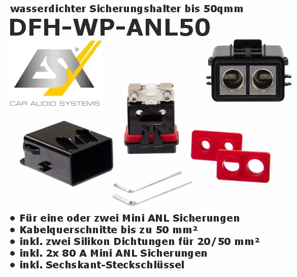 ESX DFH-WP-ANL50 Wasserdichter Mini-ANL Sicherungshalter bis zu 50 mm²