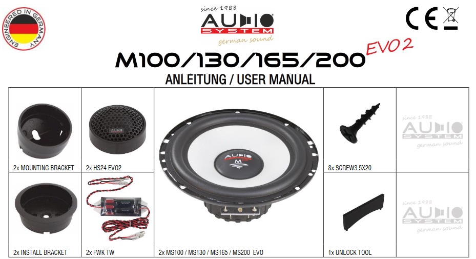 Audio System M 200 Evo 2 2-Wege 20cm HIGH EFFICIENT Compo Lautsprecher System