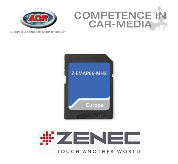 N956d Zenec Z-EMAP66-MH3 - Z-xxx66 Prime SD-Karte LT3 EU-MotorHome Karte für ...