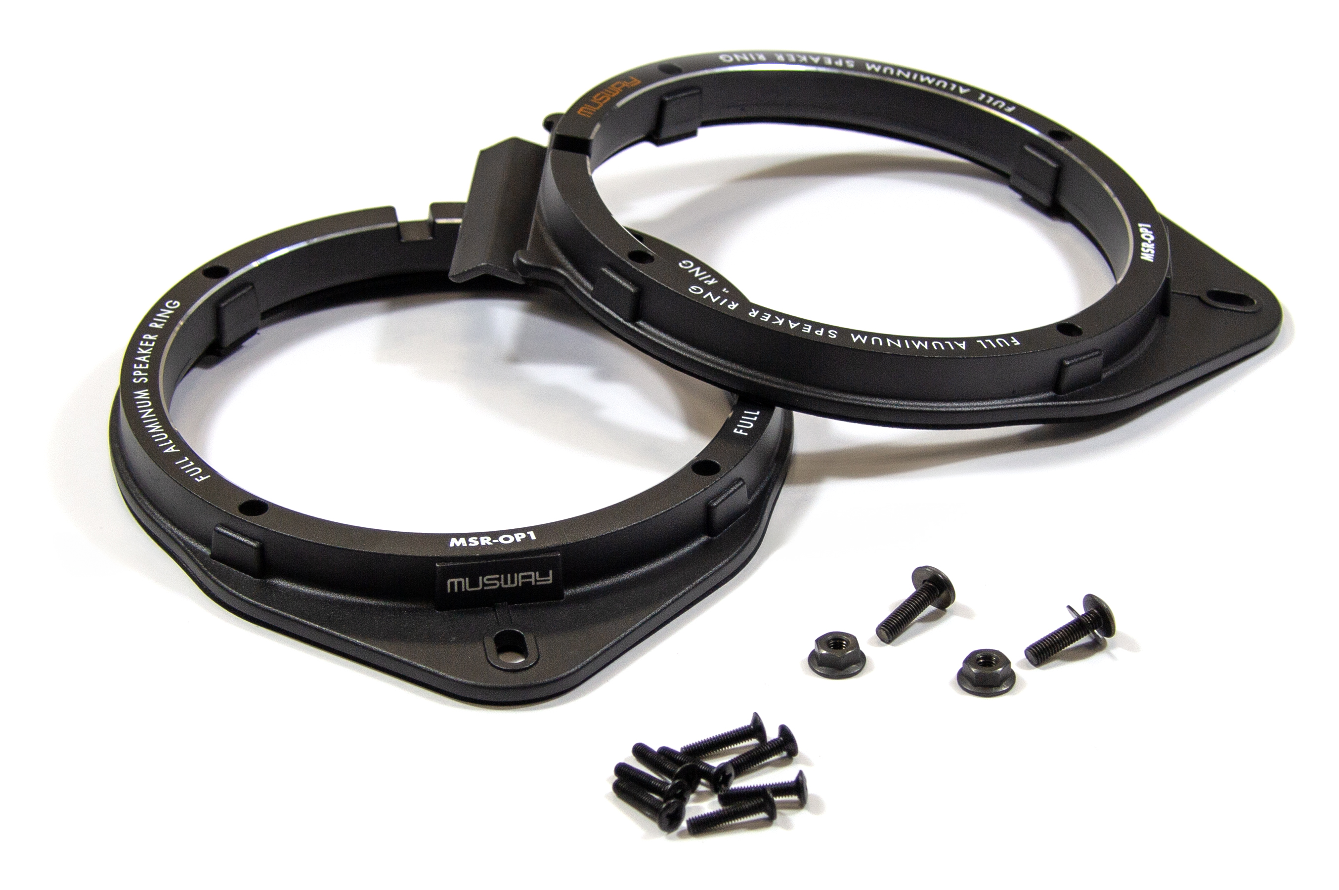 Musway MSR-OP1 16,5 cm Lautsprecher Adapterringe aus Aluminium kompatibel mit Opel Fahrzeugen Adam, Astra, Cascada, Insignia, Meriva, Zafira, Mokka - 1 Paar