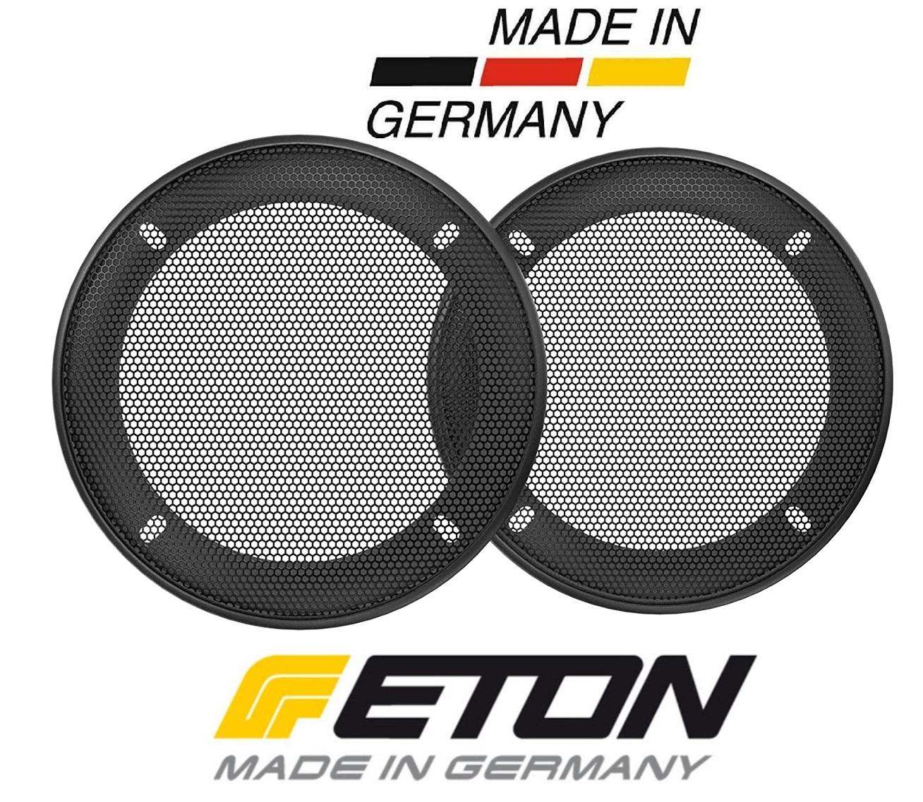 ETON GR13 Grill 13 Hochwertiges Lautsprechergitter mit Haltering für 13 cm Lautsprecher, Lautsprecherabdeckung 130 mm